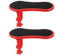 CLISPEED Ergonomic Wrist Rest Pad Lightweight Design 2pcs with Cushioned Rubber and Cotton Material Easy to Install and Carry for Desk for Home and Business Trips