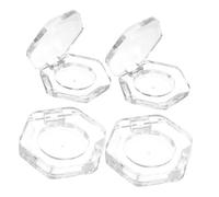 CLISPEED Eyeshadow Pans as Material Empty 4pcs Hexagon Refillable Cosmetics Containers Lightweight Reusable Makeup Palette for Women for Working and Shopping