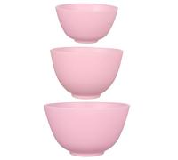 CLISPEED Facial Mask Mixing Bowls Silicone 3 Pack Pink Small Medium Large Bowls for Skincare and Spa Use 5 X 3 Inches