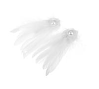 CLISPEED Fairy Ballet Hair Clip White Swan with Pearls Stable Side Clip for Women Wedding and Dancing Costume Accessories