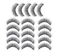 CLISPEED False Eyelashes Rhinestone 10 Pairs Dramatic Thick Long Lash Extensions Hard Stem for Latin Dance Makeup Women