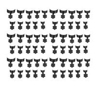 CLISPEED False Nail Tips Made of Sturdy 100pcs Ultra-thin Black Flower Shape Not Easy to Break, Suitable for People of Different Finger Sizes, for Night and Christmas Manicure