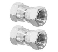 CLISPEED Female to Female Swivel Joint Adapters with Secure and Efficient Link Hydraulic 3/8 Inch to 3/8 Inch 2 Pcs Stainless Steel for Industrial Machinery and Heavy-Duty Equipment