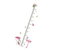CLISPEED Flamingo Height Measuring Sticker Growth Ruler Wall Decals Removable Wall Stickers for Boy Girl Bedroom Decoration Nursery Playroom
