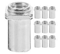 CLISPEED Floor Drum Swivel Nuts 10Pcs M6 6Mm Inner Diameter Iron Replacement Parts for Drum Kit and Percussion Instruments