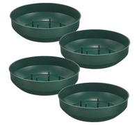 CLISPEED Floral Mud Holder Round Tray with Suction Cups 4Pcs Plastic Foam for Wedding Table Centerpieces and Halloween Party Decorations 14.5Cm