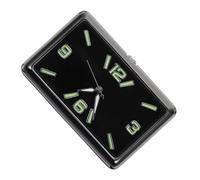 CLISPEED Fluorescent Mini Dashboard Clock for Car Battery Powered Tiny Analog Ornament Easy Paste Car Panel Reminder Compact Design with Lens for Driving Safety