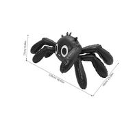 CLISPEED Foil Spider Balloon Halloween Party Decoration Inflatable Giant Black Spider for Spooky Photo Props Reusable Novelty Animal Party Decor