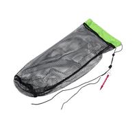 CLISPEED Foldable Nylon Fishing Net Bag Portable Fish Collection Basket for Outdoor Sports Kayak Use High-strength Mesh Cage with Drawstring Closure Gentle Catch for Anglers and Travel