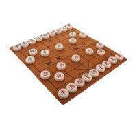 CLISPEED Foldable Wooden Chinese Chess Set with Large Pieces Portable Travel Board Game for Adults Creative Design Encouraging Strategic Thinking and Easy Storage