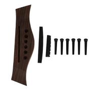 CLISPEED Folk Guitar Bridge Pin Saddle Nut Kit Acoustic Guitar Parts Replacement Set for String Anchoring for Repair and Sound Enhancement Random Color