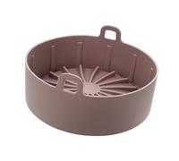 CLISPEED Food Grade Silicone Air Fryer Liner Large Brown Non Stick Oven Basket Mat for Air Fryers Heat Resistant Reusable Tray for Meats Vegetables Desserts and Snacks Cooking