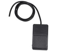 CLISPEED Foot Pedal Switch for Power Supply Machine with Nonslip Rubber Pad Plastic Housing Momentary Controller with Clip Cord and Standard Phono Plug Easy Installation for Router Tables
