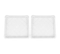 CLISPEED Freezer Basket 2pcs White Plastic - Robust Construction Tray for Meat & Produce Transportation and Cold Storage 14.37x13.78in