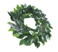 CLISPEED Front Door Wreath Artificial Leaf Wreath 17.68x17.68x1.97inch Resin Not Easy to Fade Realistic Green Leaf for Wedding and Birthday Decoration