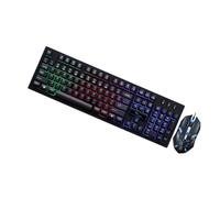 CLISPEED Gaming Keyboard Mouse Set USB Wired Mechanical Keyboard with Luminous Design Ergonomic Mouse Stylish Non Conflict Gaming Accessories for Computer and Laptop for Gamers