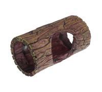 CLISPEED Gecko Shape Resin Hide with Suction Cup, Reptile Bark Cave Hideaway for Lizard and Frog Habitat, Turtle Log Shelter for Amphibian Tank Decor