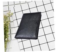 CLISPEED Genuine Leather Wallet for Men Minimalist Design Card Holder Purse Lychee Pattern for Daily Use Holding Driving License and Coins