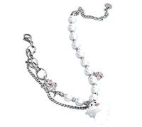CLISPEED Ghost Design Adjustable Occasions Halloween Charm Bracelet for Silver Alloy Link Bracelet with Unique Decorative Stylish Chunky Use Unisex Party