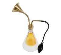 CLISPEED Glass Aroma Diffuser Bottle with Brass Pump, Travel-friendly Portable Aroma Test Flask for Essential Oils and Coffee Bean Scent Display at Home