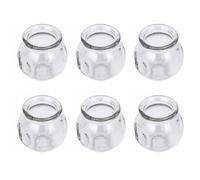 CLISPEED Glass Cupping Therapy Set 6Pcs - Thickened 10Cm Glass Cups with Strong Suction for Muscle Facial Treatment - Suitable for Home Use and Tcm Practitioners