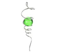 CLISPEED Glass Spiral Spinner Gazing Ball Garden Ornament Outdoor Hanging Decor for Patio Balcony Unique Kinetic Sculpture Home
