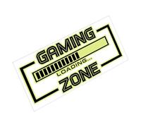 CLISPEED Glow in The Dark Gaming Zone Wall Sticker Self-Adhesive Game Loading Wall Decals for Party Decoration and Gamer Room