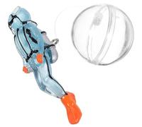 CLISPEED Glow in The Dark Small Diver Ornament for Fish Tank, Blue Floating Aquarium Decor with Resin Diver Model, Underwater Scene Decoration for Aquarium Supplies