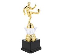 CLISPEED Gold Plastic Soccer Trophy Youth League Championship Award with Vibrant Design for Team Victory School Sports and Community Competitions