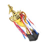 CLISPEED Gold Trophy Cup with Elegant Crown and Symbolic Dove Design Luxurious Gold Finish Award for Adults Soccer Football Basketball Tournament Victory for Team Competitions and Party