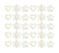 CLISPEED Golden Metal Paper Clips 30pcs with Firm Structure and High Durability Heavy Duty Clips for Homework and School Use for Test Papers and Letters