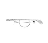 CLISPEED Golf Club Brooch Pin with Zirconia Gem Copper Alloy Lapel Pin for Golf Lovers Accessory Suitable for Jackets Sweaters and Hats