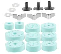 CLISPEED Green EVA Drum Cymbal Pads Non-slip Drum Accessories with Washers and Nuts for Cymbal Stand Cushioning and Sound Protection