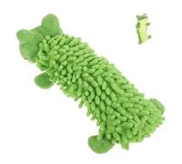 CLISPEED Green Plush Fabric Dog Chewing with Sound Making Feature, Educational Pet Molar Chew Suitable for Home and Desktop Ornament