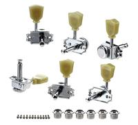 CLISPEED Guitar Locking Tuners Easy Installation and Semi Closed Design Keystone Button Featuring Improved Tuning Stability for Electric and Acoustic Guitars for Rehearsal Studios