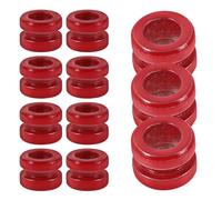 CLISPEED Guitar String Ball End Beads 20Pcs Red Steel for Acoustic and Classical Guitars - Sturdy String Retainer Beads for Playing Conditions