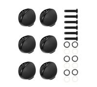 CLISPEED Guitar Tuning Pegs Classic Concise Style Metal Oval Head Buttons 6 Pcs No Burrs High Reliability Black Colour Suitable for Guitar Enthusiasts