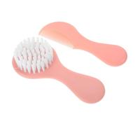 CLISPEED Hair Brush and Comb Set for Newborns and Gentle Scalp Care Kit with Soft Nylon Bristles Dense Hair Comb for Safe Plastic Material Grooming Essentials