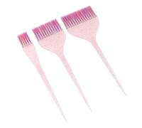 CLISPEED Hair Dyeing Brush Set and Nylon Hair Colour Brushes 3pcs with Tail Handle, Portable for Beginners, for Travel and Home Highlighting Application