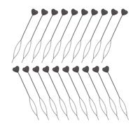 CLISPEED Hair Ponytail Beader Tool 20pcs Plastic Black Heart-shaped for Hair Styling and Creating Hairstyles Multifunctional Braiding Accessory for Enthusiasts