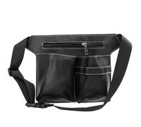 CLISPEED Hair Stylist Tool Bag with Waist Belt, Black Hairdressing Scissors Pouch Organizer, Portable Barber Haircut Storage for Salon and Travel Use