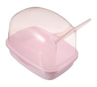 CLISPEED Hamster Bath Bowl Plastic Sand Bath Case for Small Pets Squirrel Use in Pet Cage 9.06x6.30x6.69 Inch Sanitary and Chic Design