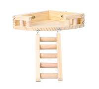 CLISPEED Hamster Ladder Wooden Platform for Pet Training and Exercise Beige Climbing Ladder for Hamsters with Stable Design Enhances Physical and Mental Health Fun Enrichment Accessory for