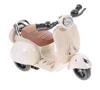 CLISPEED Hamster Motorcycle Toy Rotatory Swing and Led Light Music Plastic Small Pet Plaything for Hamster Cage Decoration Beige 360-degree Rotating