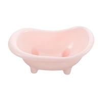 CLISPEED Hamster Sand Bathtub Small Pet Bathing Box Plastic Guinea Pig Sand Bath House Cage Accessory Pink for Small Animal Bathroom Use