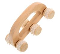 CLISPEED Hand Massager Roller Massaging Device Wooden Portable Hand Massage Tool for Travel Use for Office Workers