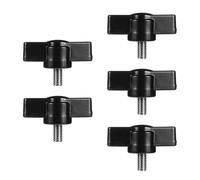 CLISPEED Hand Screws Thumb Screws T Shape 5pcs Black Hexagonal Bolts Labour-Saving Adjustment for Electronic Equipment