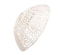 CLISPEED Hand Woven Bohemian Woven Lampshade in Beige Cotton Rope and Iron, Practical Rustic Light Cover Suitable for E27 Lamp Holder, for Bedroom and Living Rooms