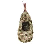 CLISPEED Hand-woven Grass Bird Nest Hanging Birdhouse for Outdoor Use with Natural Drainage and Easy Entrance and Exit, Suitable for Throstle and Parrot as Garden Hanging Decoration