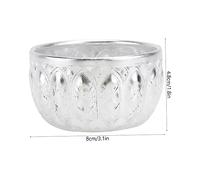 CLISPEED Handcrafted Thai Imported Metal Bowl Dining Tableware for Home Restaurant Hotel Elegant Carved Design Suitable for Soup Salad Pasta Cereal Fruit Easy to Clean Kitchen Tableware